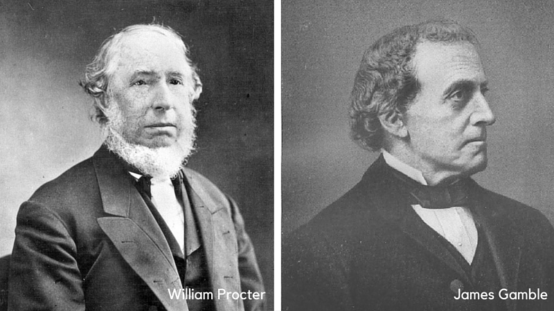 William Procter e James Gamble - Co-Fundadores da Procter & Gamble