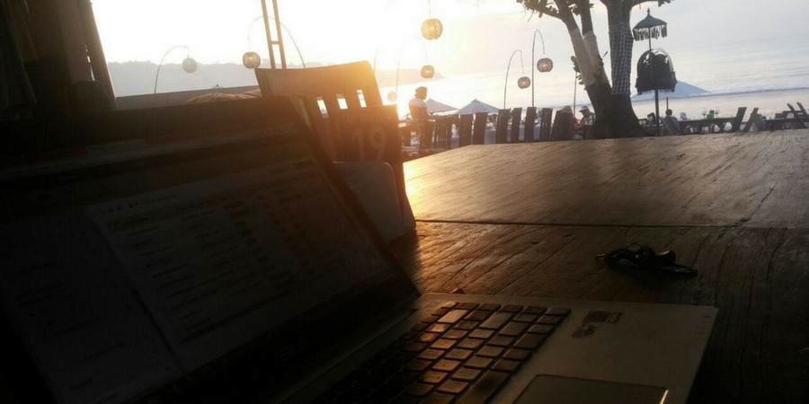 Trabalhando em Bali